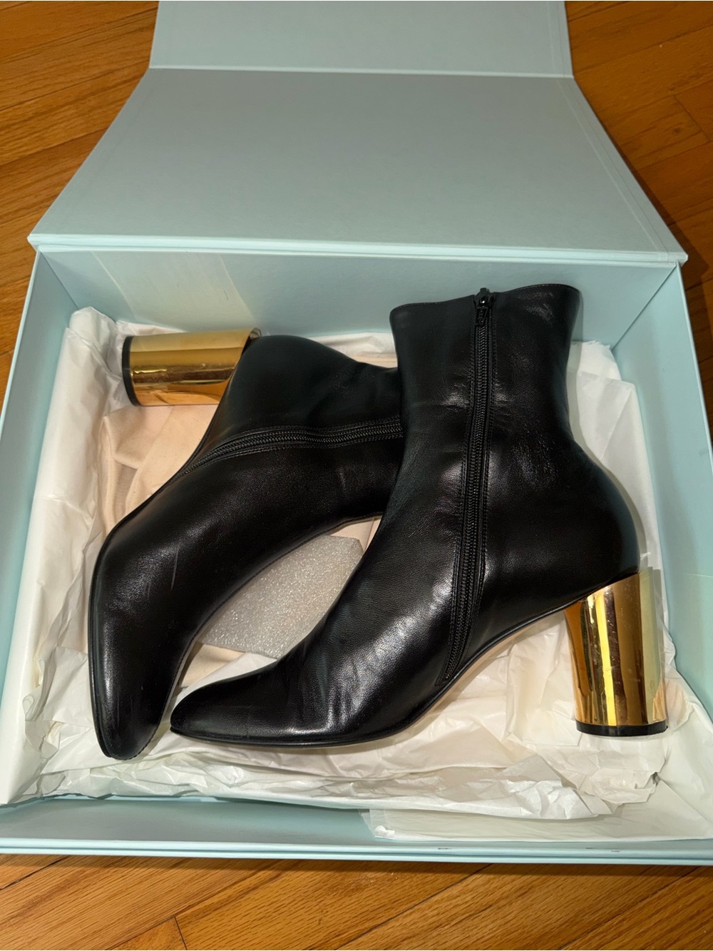 Lanvin Boots with gold heel